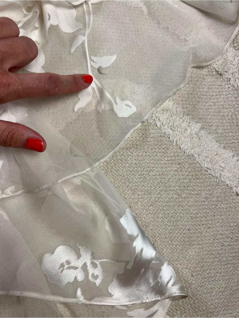 Vintage Beaded Draped Cream Silk Blend Dress – Fairy Dress – Size 4 - Picture 5 of 16